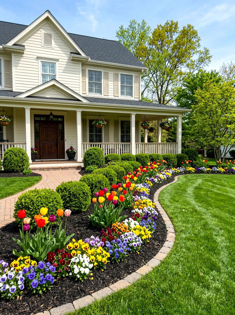 Hardwood Bark Mulch - 30 flower bed mulch ideas