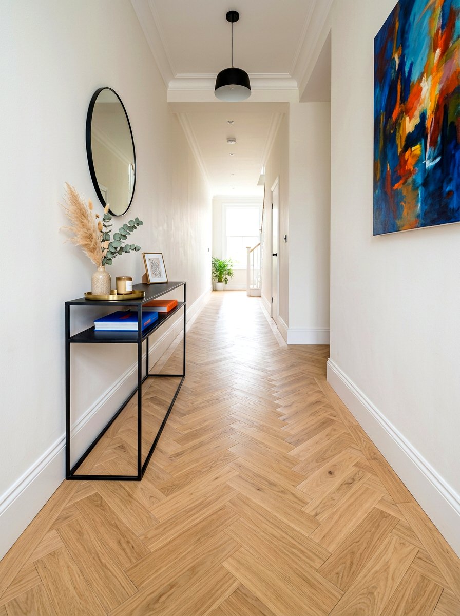 Hardwood Floor Pattern - 30 hallway decor ideas