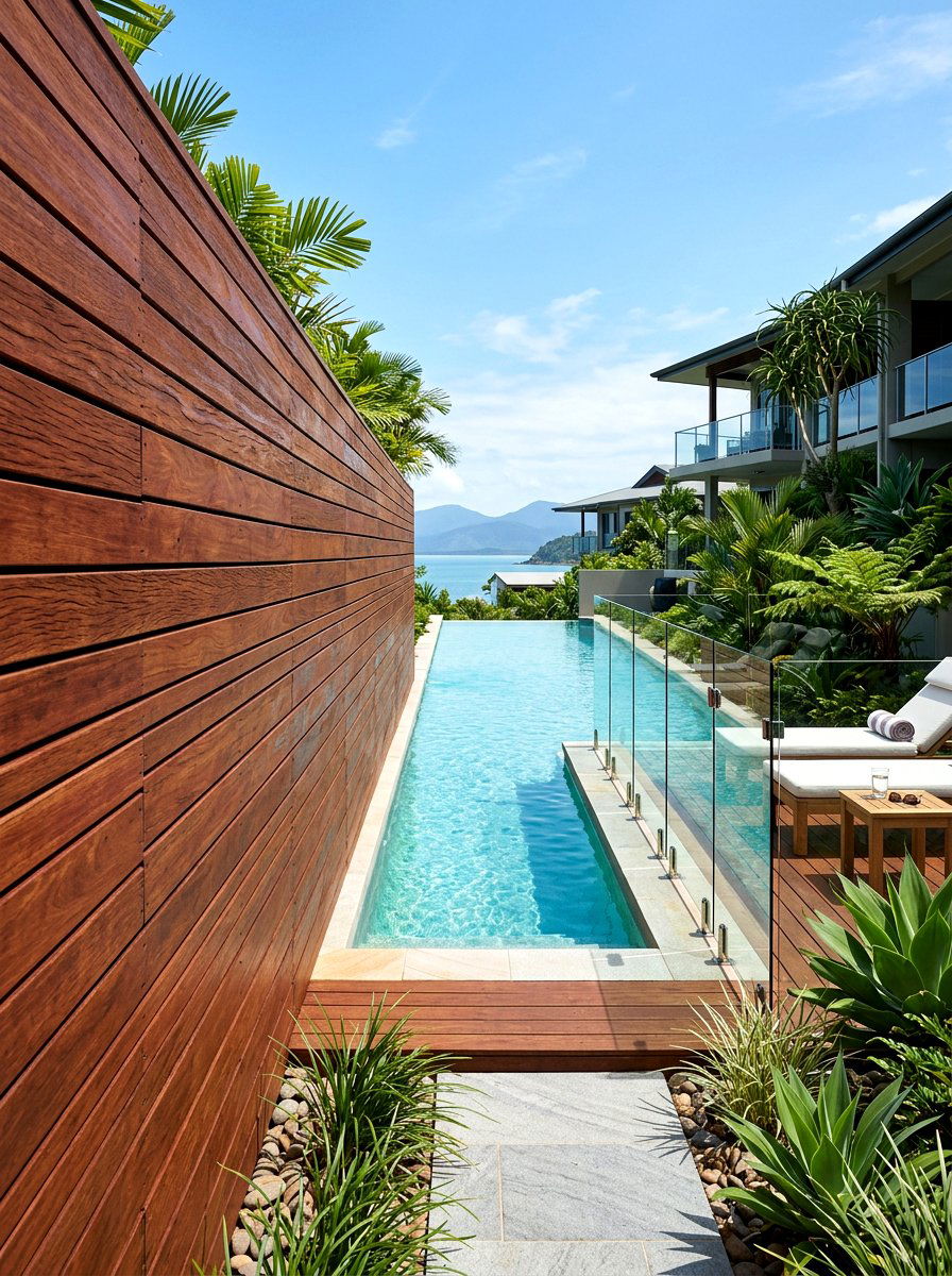 Hardwood Plank Wall - 30 timber retaining wall ideas