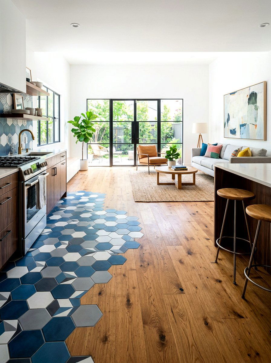 Hardwood To Tile Floor Transition - 30 open floor plan ideas
