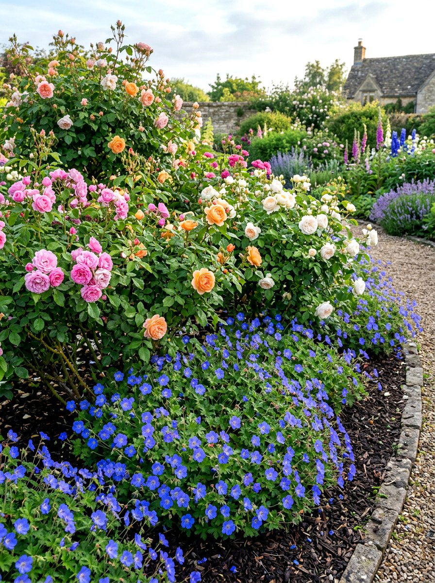 Hardy Geranium Carpets - 30 flower bed plant ideas