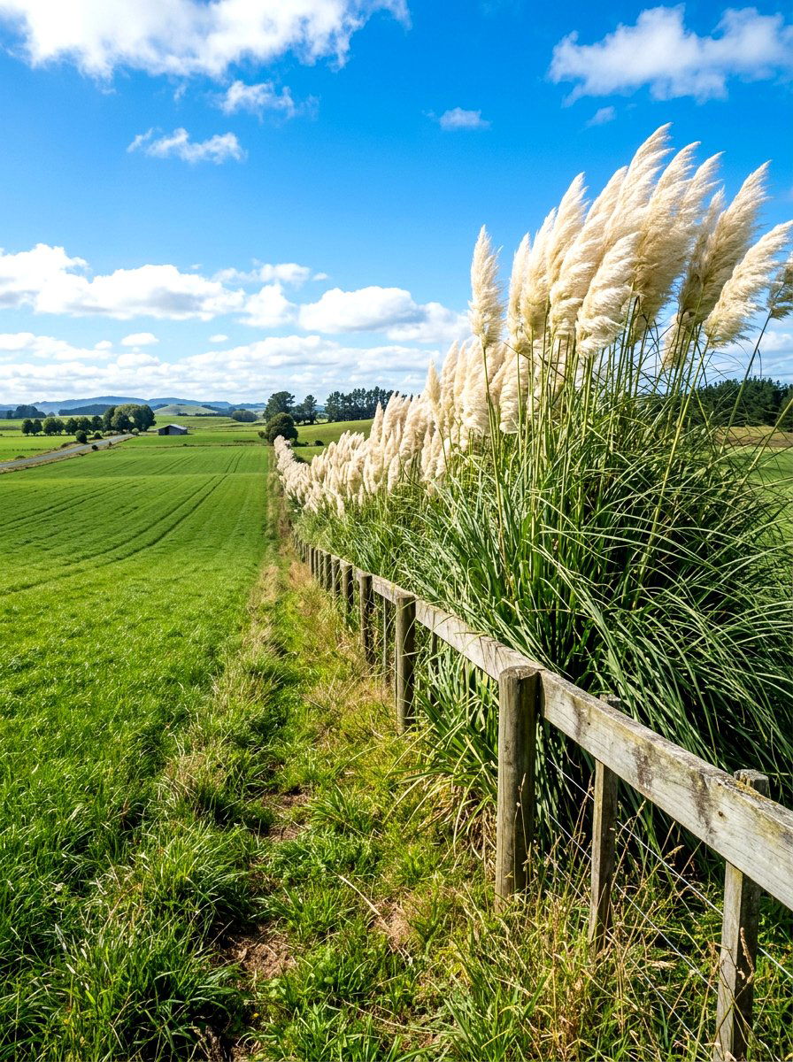 Hardy pampas grass property line - 30 ornamental grass border ideas