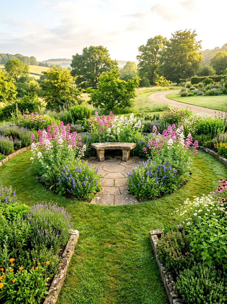 Healing Herb Circle - 30 medicinal herb garden ideas