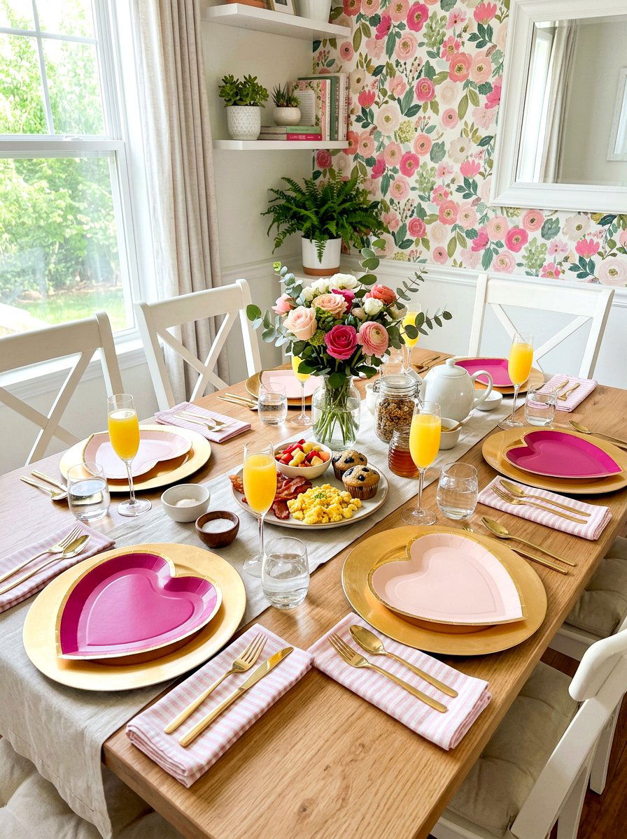 Heart Shaped Paper Plates - 30 Galentine table decor ideas