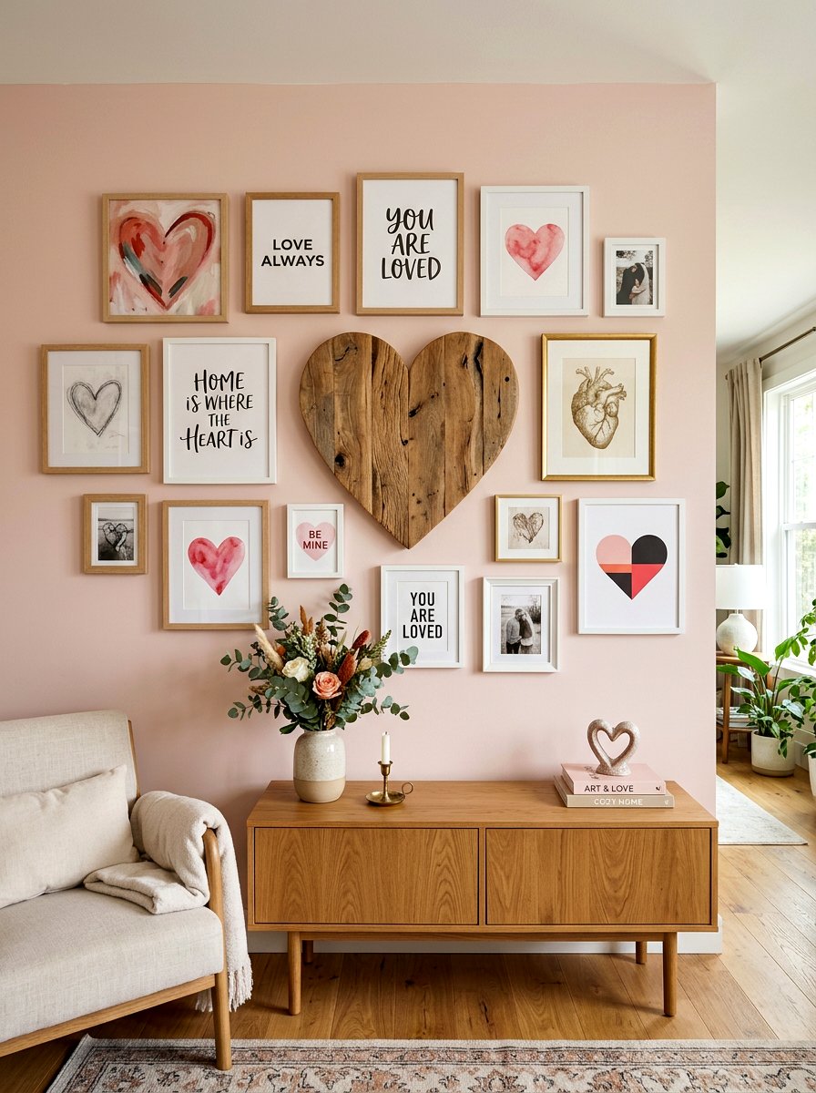 Heart Shaped Wall Art For Valentine - 30 Valentine home decor ideas
