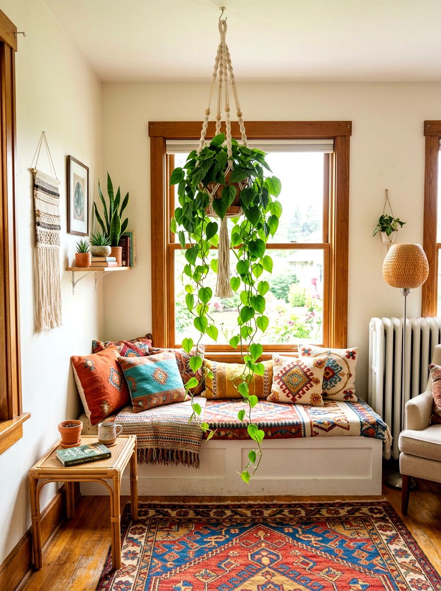Heartleaf philodendron hanging basket - 30 low light indoor plant decor ideas