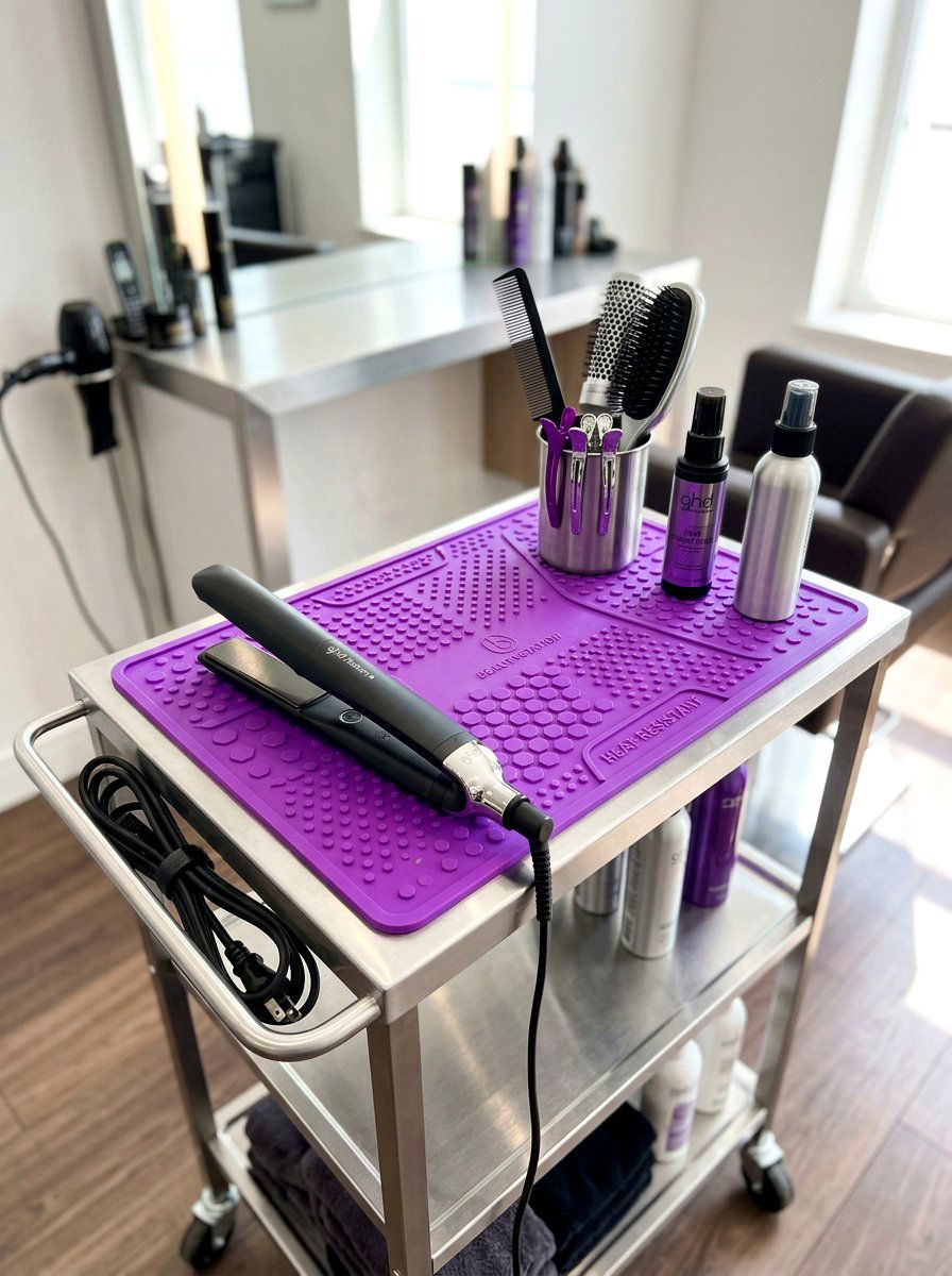Heat Resistant Silicone Mat For Flat Irons - 30 beauty cart organization ideas