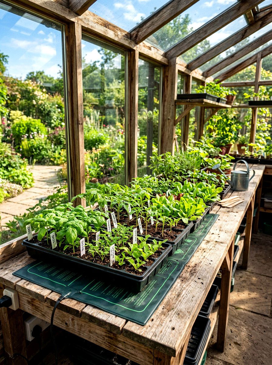Heated Propagation Mat - 30 greenhouse propagation bench ideas