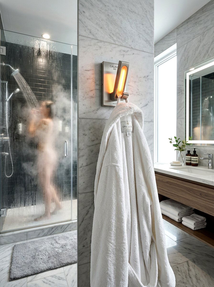 Heated Robe Hook - 30 robe hook bathroom ideas