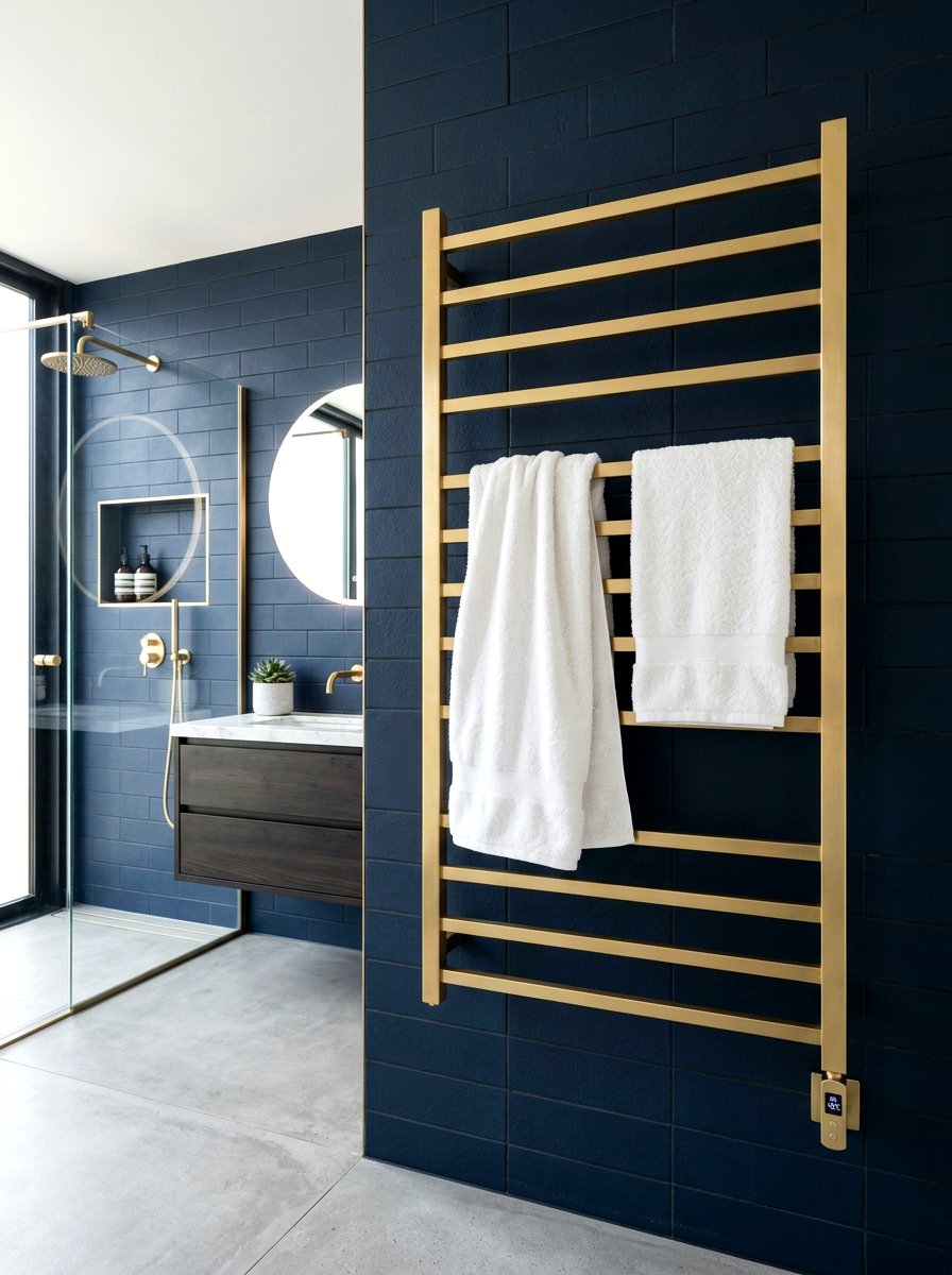 Heated Towel Rail - 30 towel storage ideas