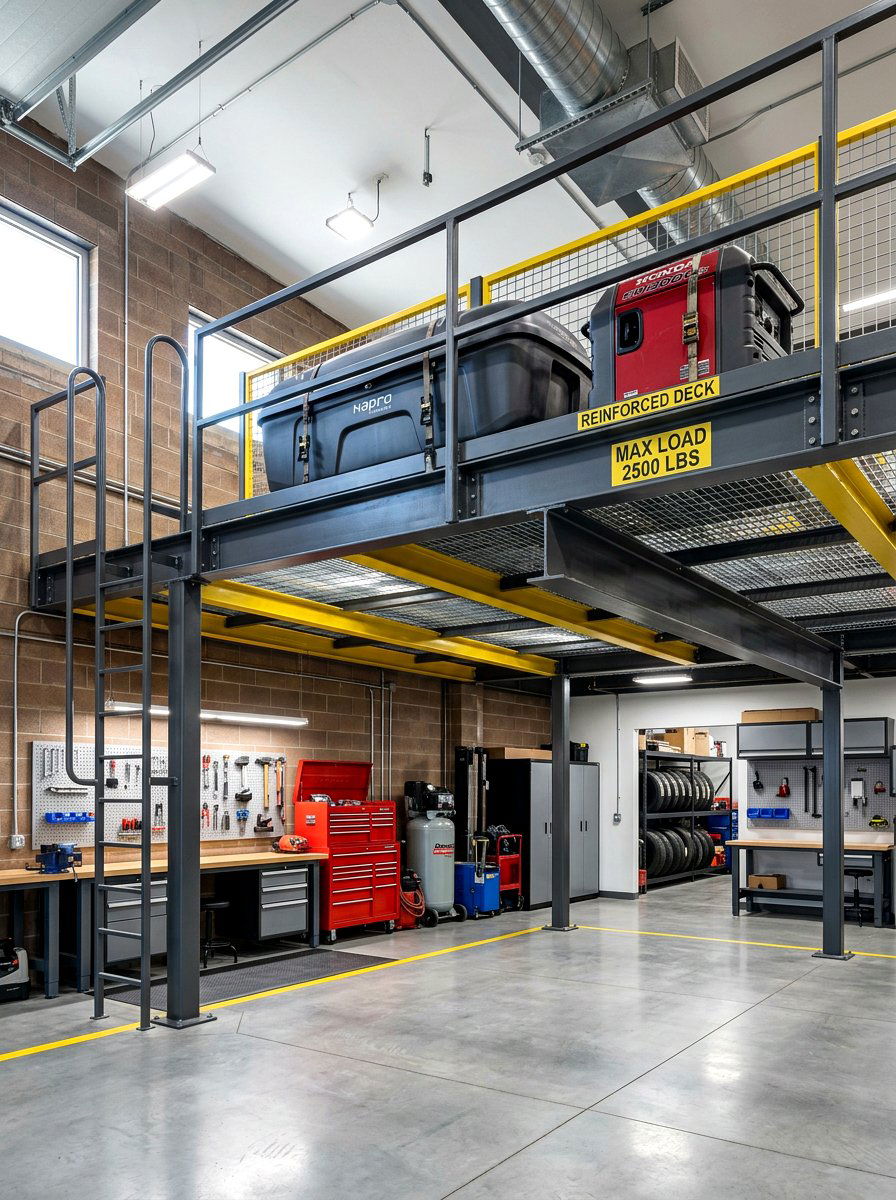Heavy Cargo Storage Platform - 30 garage overhead rack ideas