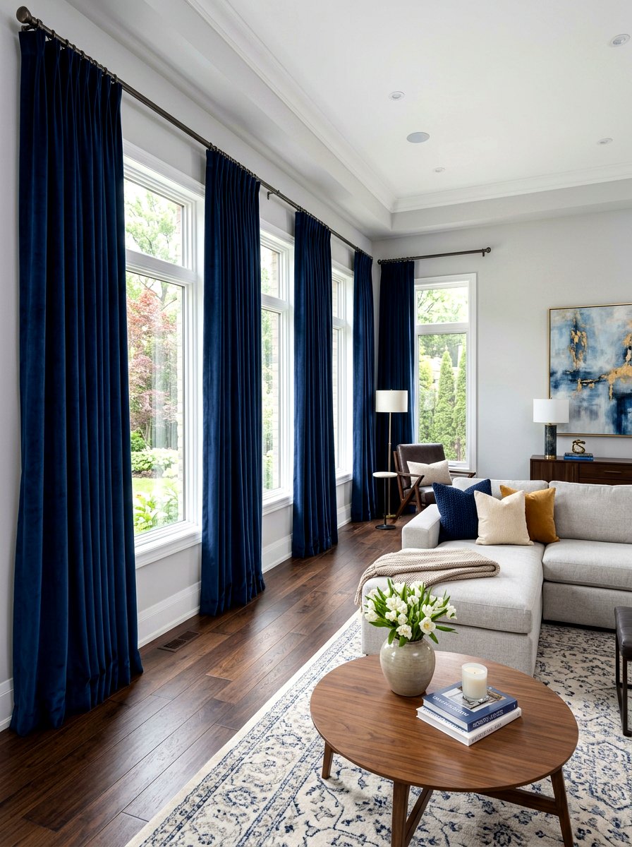 Heavy Drape Living - 30 winter living room styling ideas