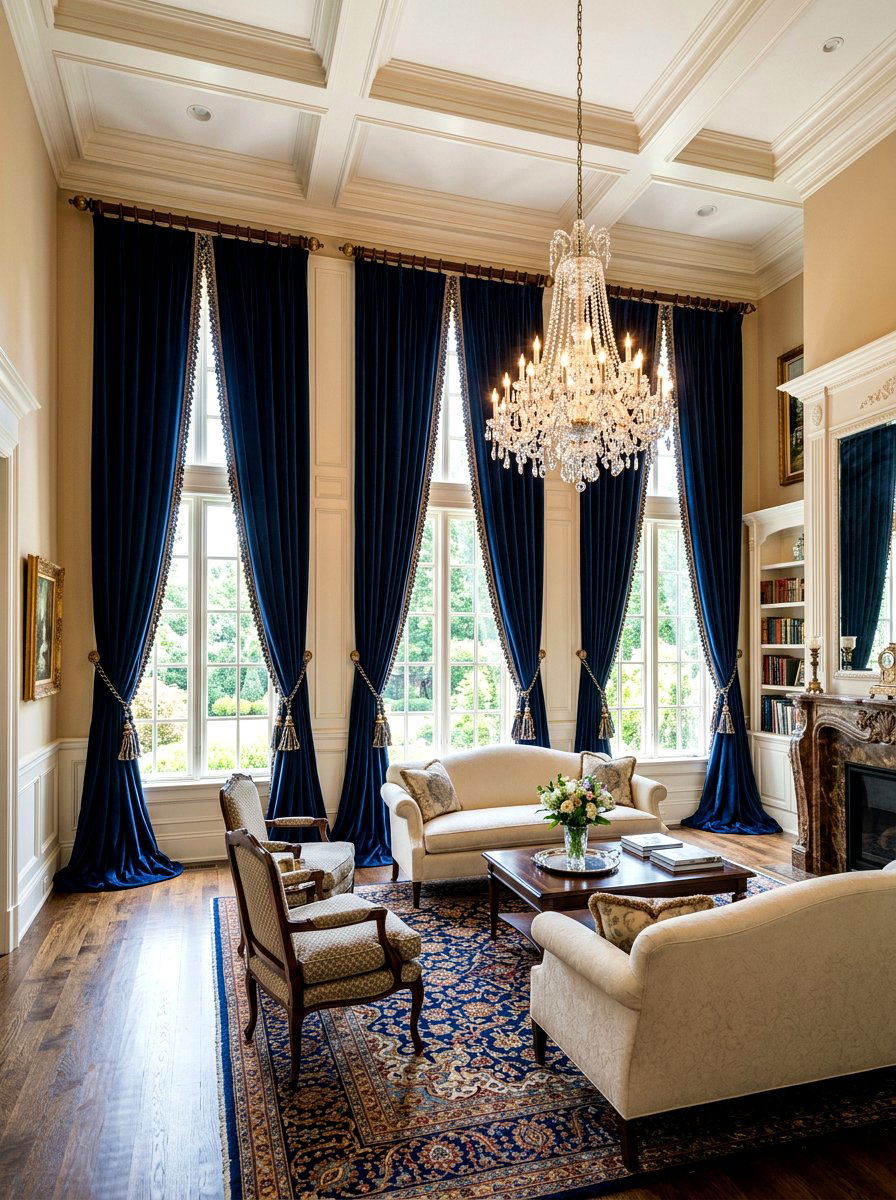 Heavy Drapery Living Room Decor - 30 classic traditional living room ideas