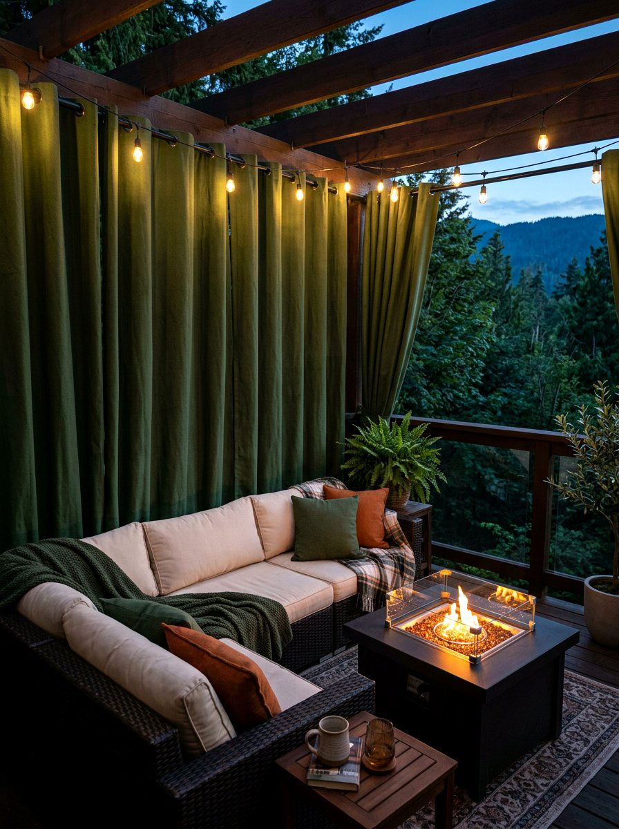 Heavy Duty Blackout Balcony Curtains - 30 balcony privacy curtain ideas