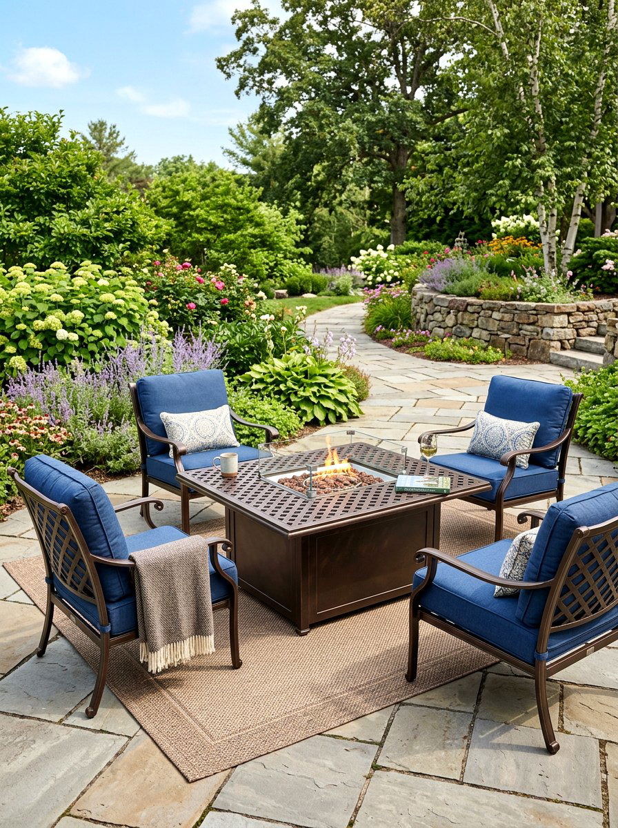 Heavy Duty Cast Aluminum Fire Pit Table - 30 fire pit table ideas