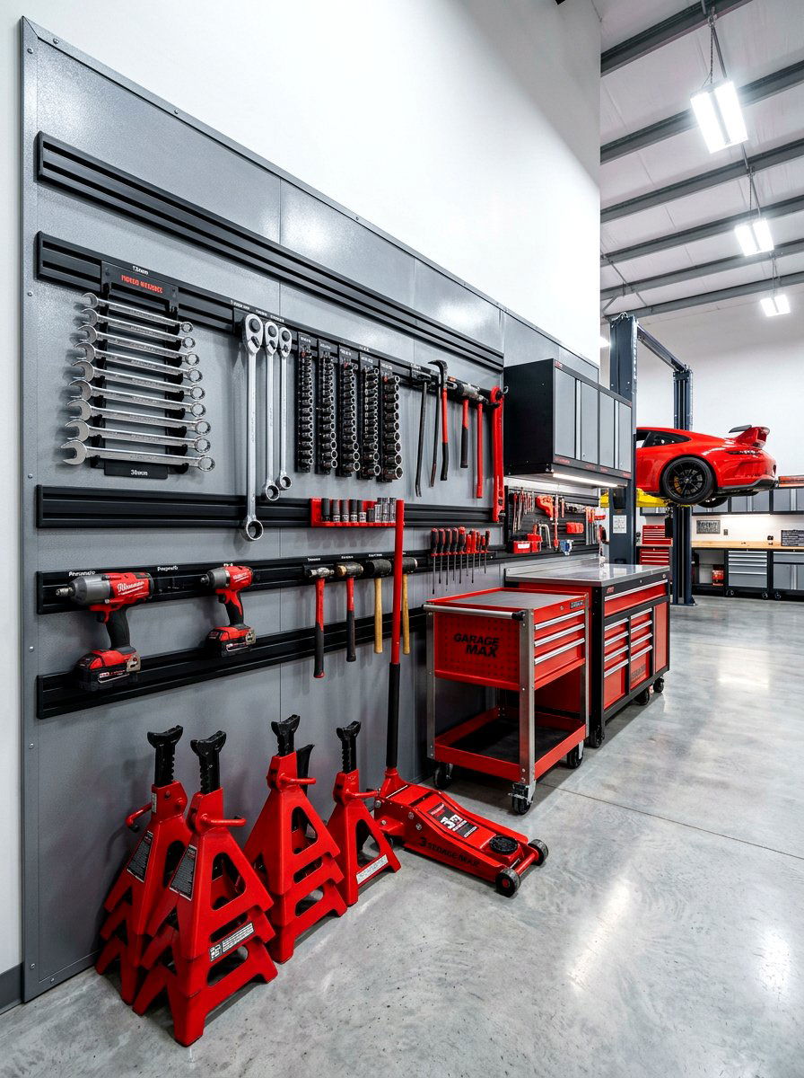 Heavy Duty Garage Wall - 30 tool wall ideas