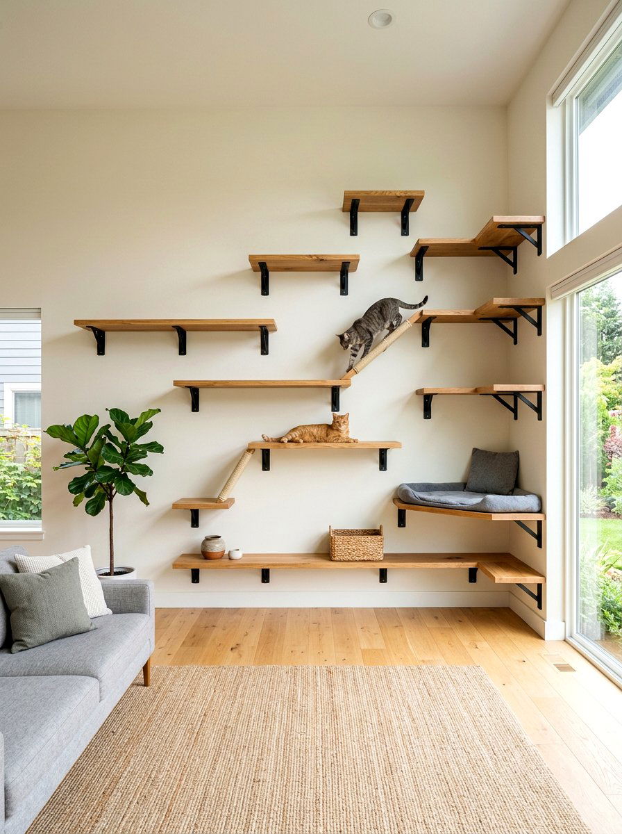 Heavy Duty Large Cat Shelf Wall - 30 cat shelf wall ideas