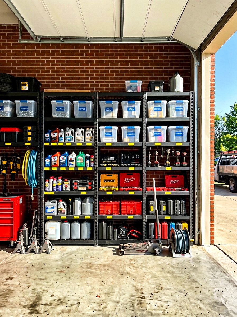 Heavy Duty Metal Shelving - 30 garage storage ideas