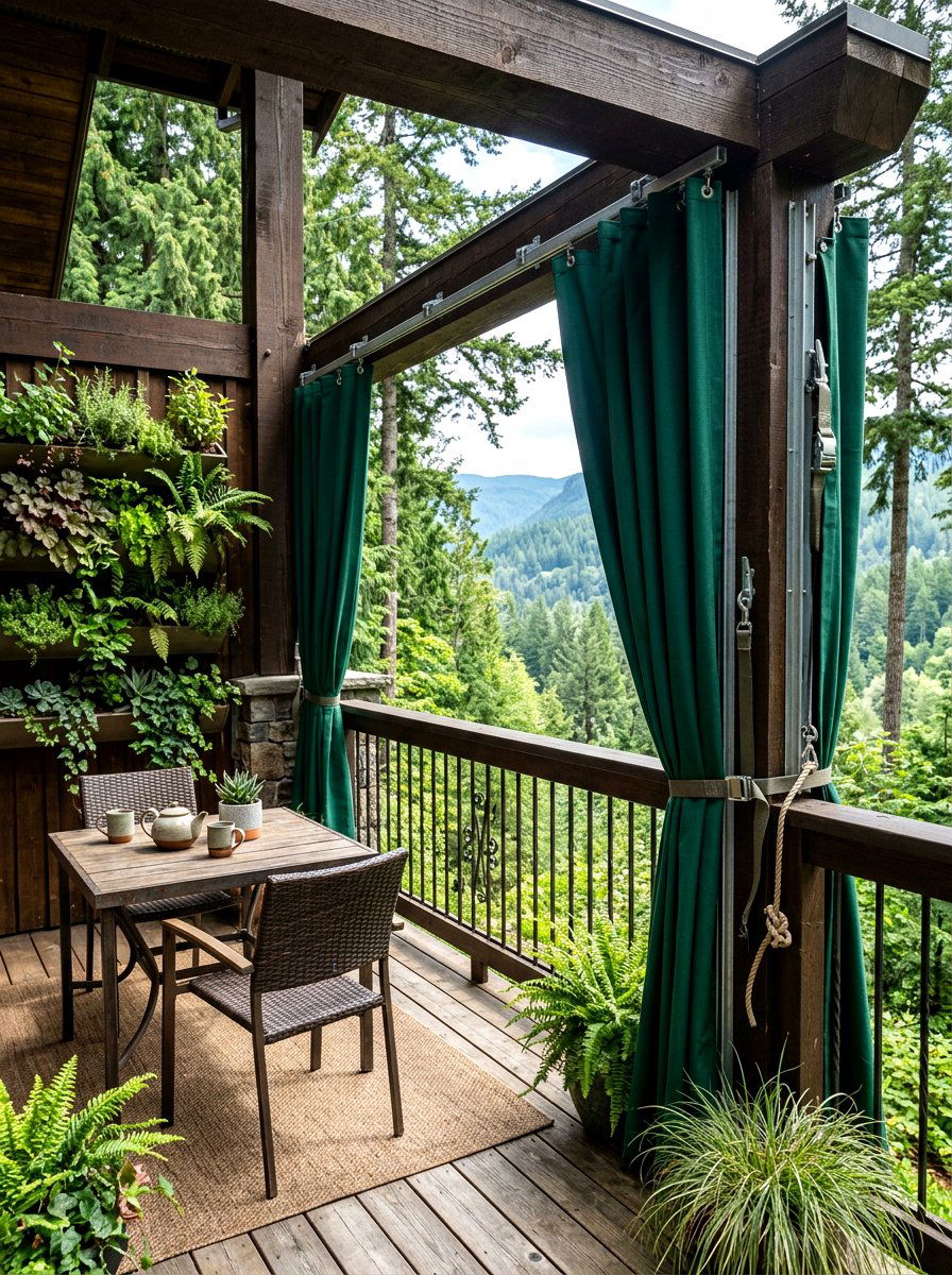 Heavy Duty Outdoor Canvas - 30 balcony privacy curtain ideas aesthetic