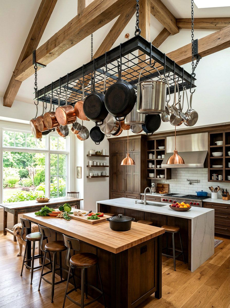 Heavy Duty Pot Rack - 30 ceiling pot rack ideas