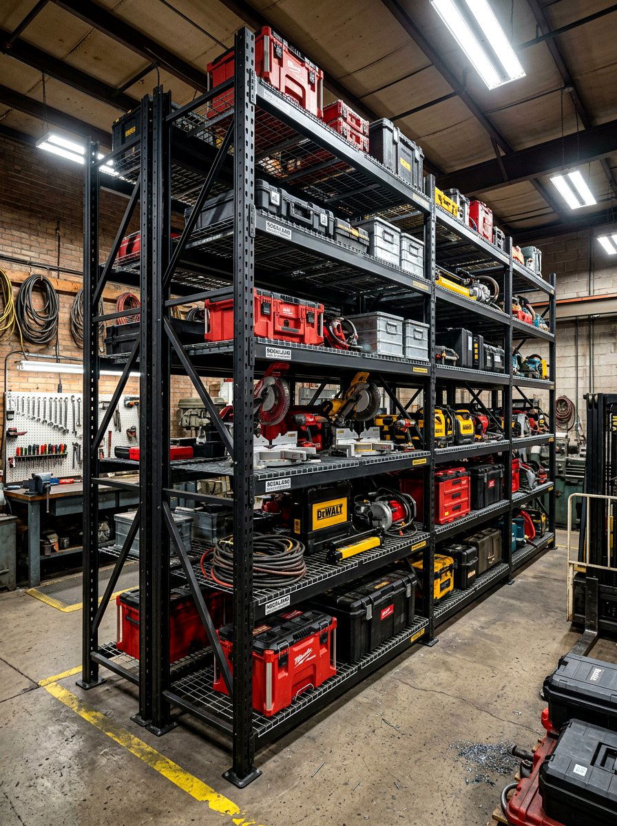 Heavy Duty Racks - 30 organizing a garage ideas