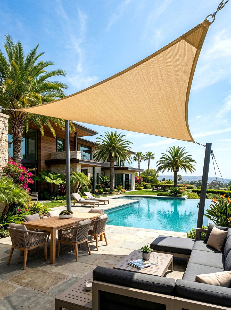 Heavy Duty Shade Sail - 30 shade sail ideas