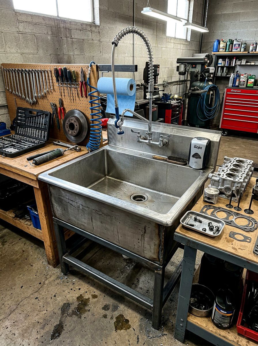 Heavy Duty Shop Sink - 30 garage sink station ideas