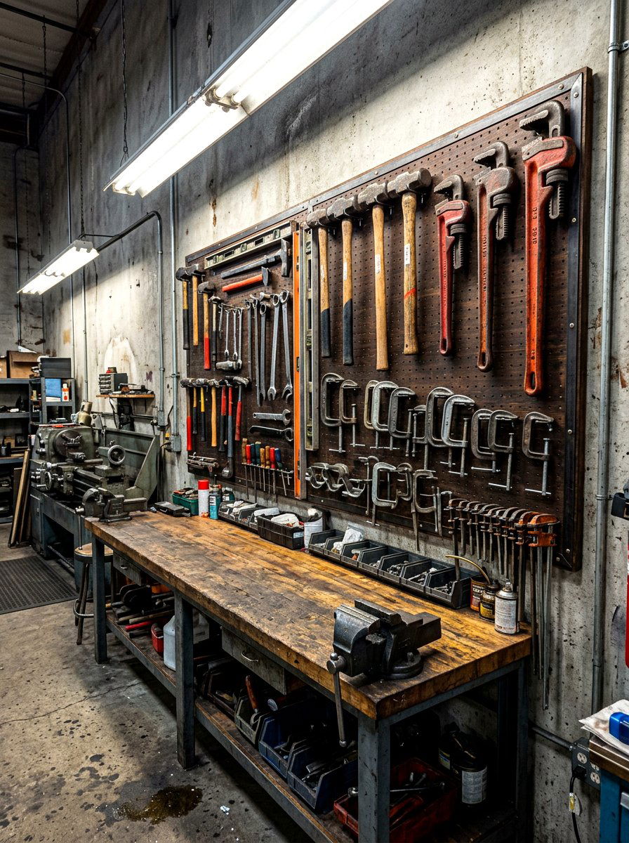 Heavy Duty Tool Storage - 30 garage pegboard ideas
