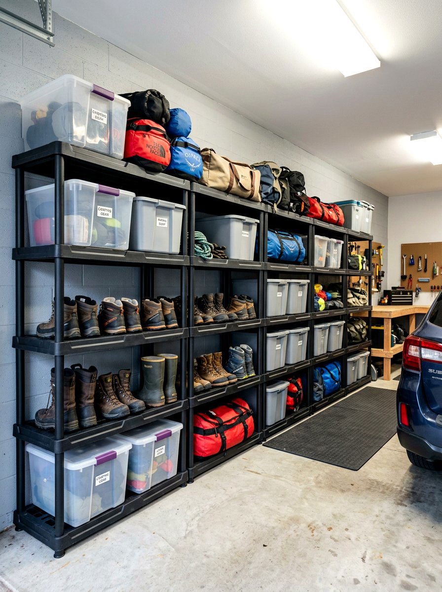 Heavy Duty Utility Shelves - 30 garage shoe storage ideas