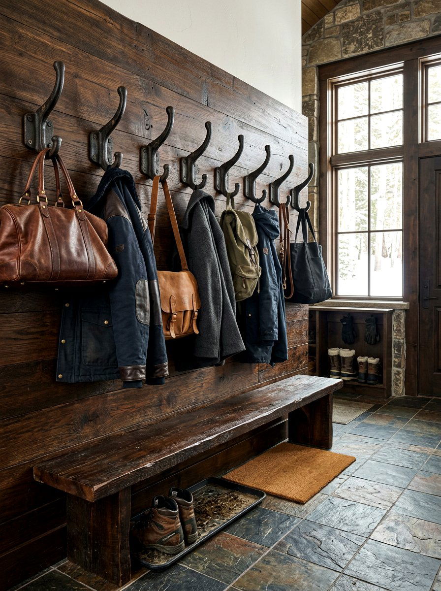 Heavy duty hook wall - 30 sports gear mudroom ideas
