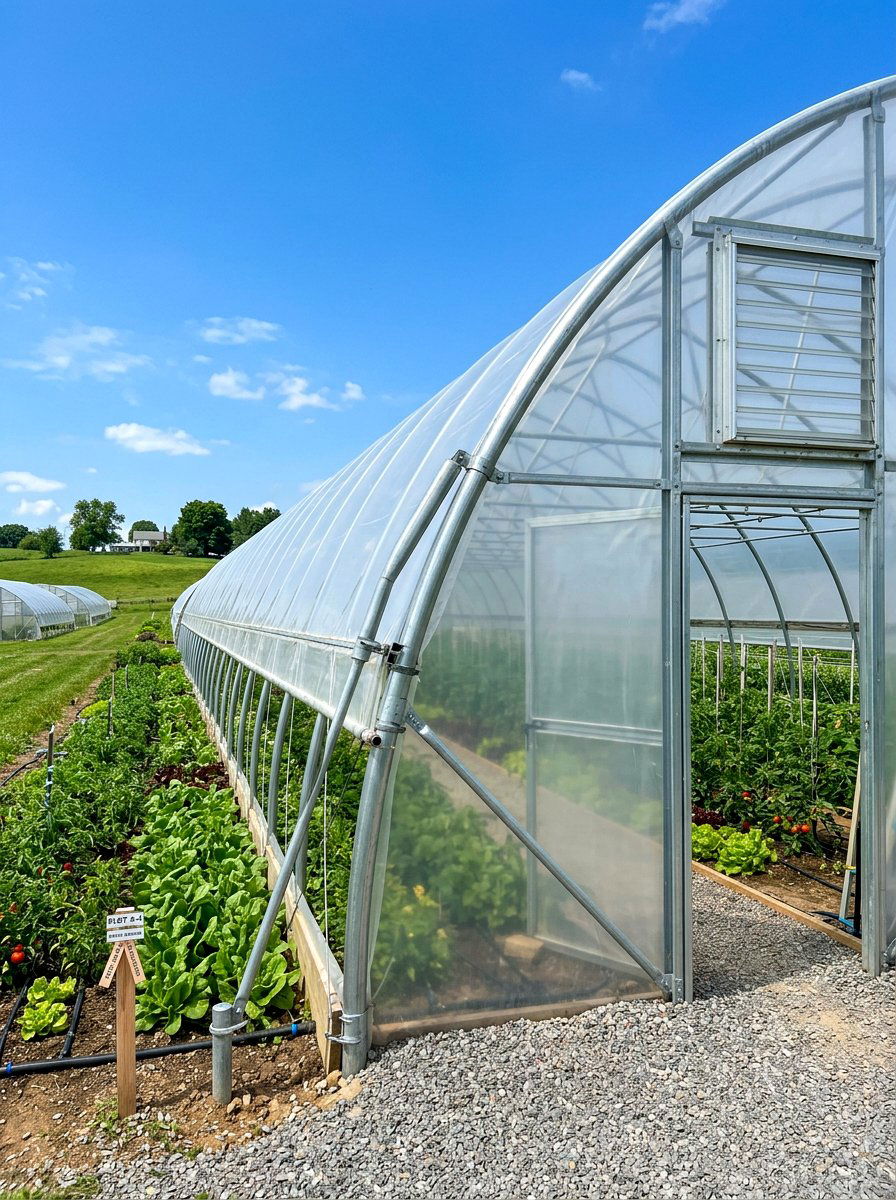 Heavy duty metal hoop house - 30 hoop house garden ideas