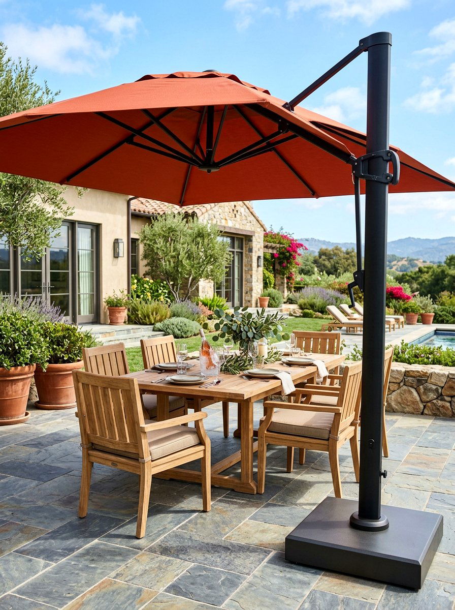 Heavy duty outdoor umbrella - 30 garden umbrella ideas