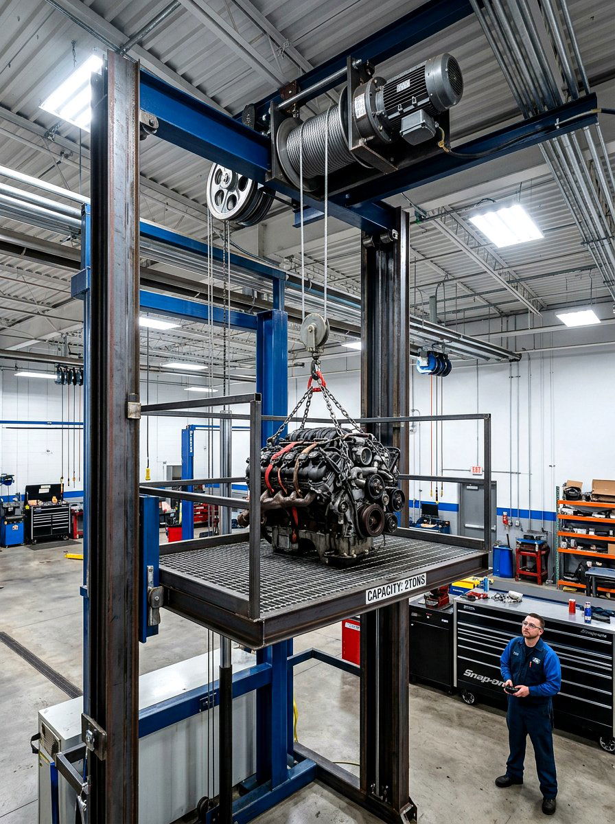 Heavy duty winch elevator - 30 garage ceiling storage ideas