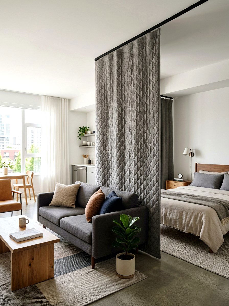 Heavy room divider - 30 sound absorbing decor ideas