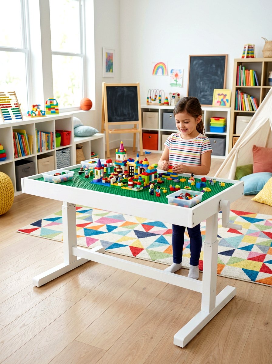 Height adjustable lego play table - 30 lego table ideas