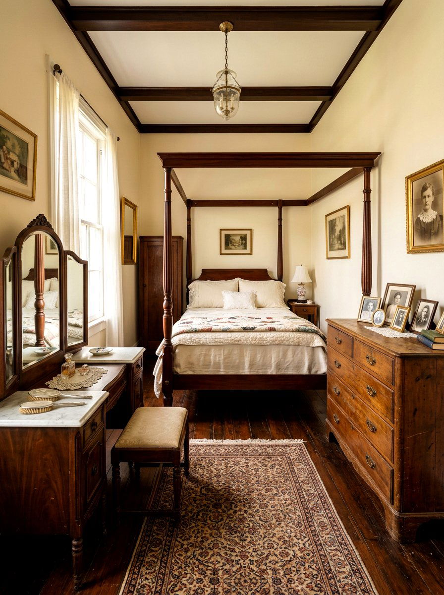 Heirloom Antique Bedroom - 30 old money bedroom ideas