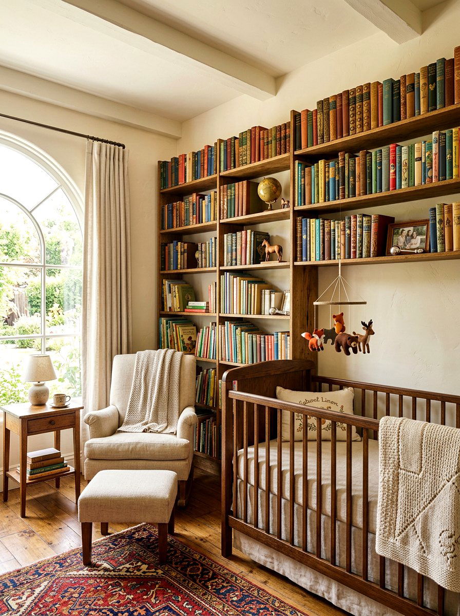 Heirloom Book Collection Nursery - 30 vintage book nursery ideas
