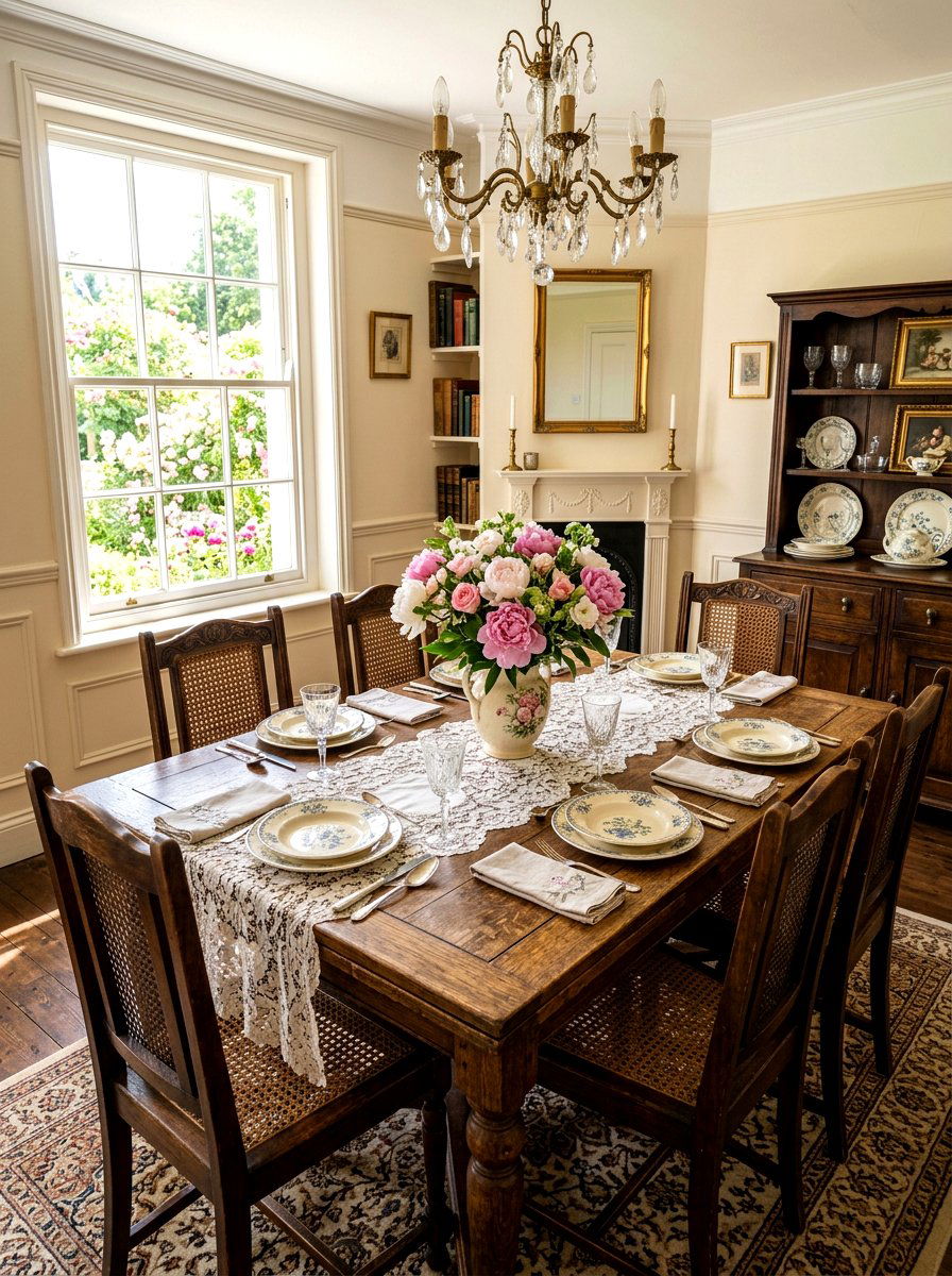Heirloom Lace Runners - 30 heirloom kitchen decor ideas