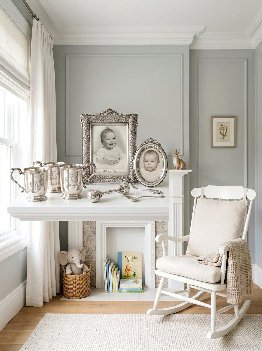 Heirloom Silver Nursery Decor - 30 English nursery decor ideas