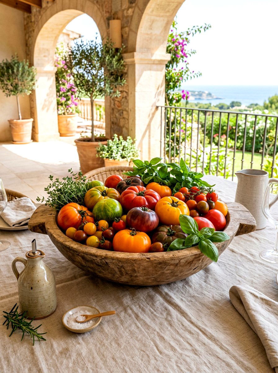 Heirloom Tomato Centerpiece - 30 vegetable centerpiece ideas