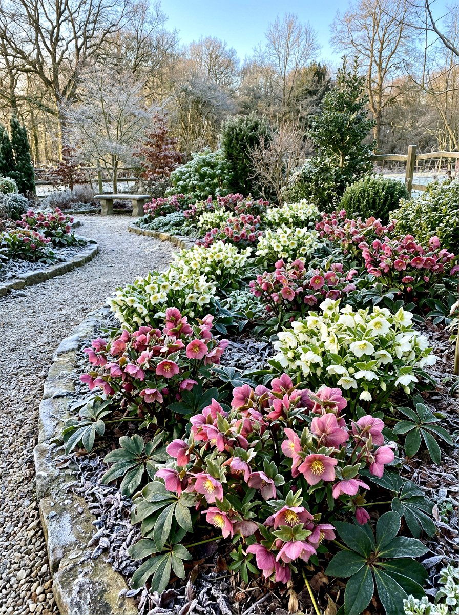 Hellebore garden layout - 30 shade garden ideas