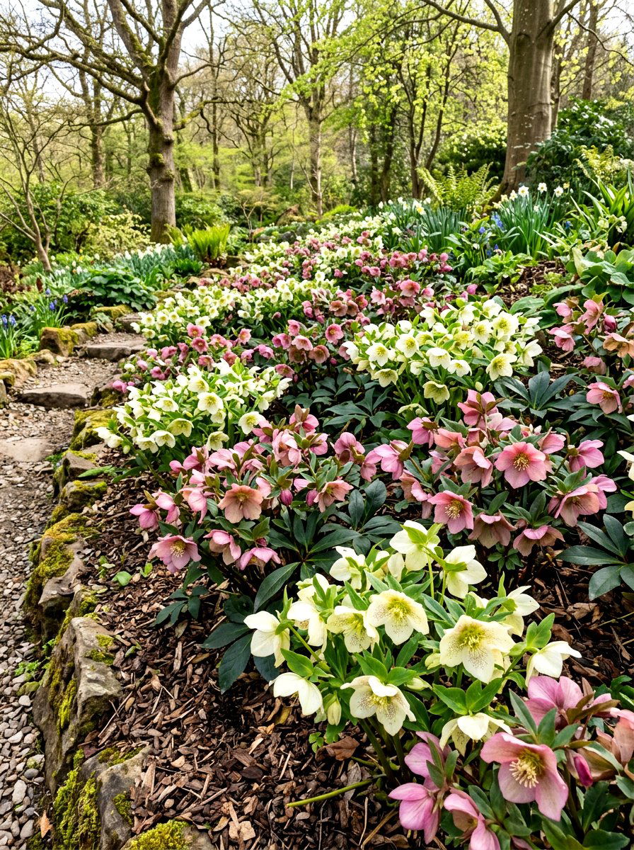 Hellebore - 30 shade flower bed ideas