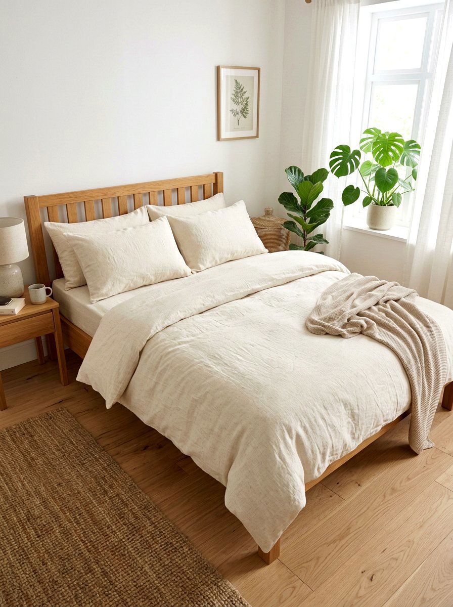 Hemp Bed Sheets - 30 earthy bedroom decor ideas