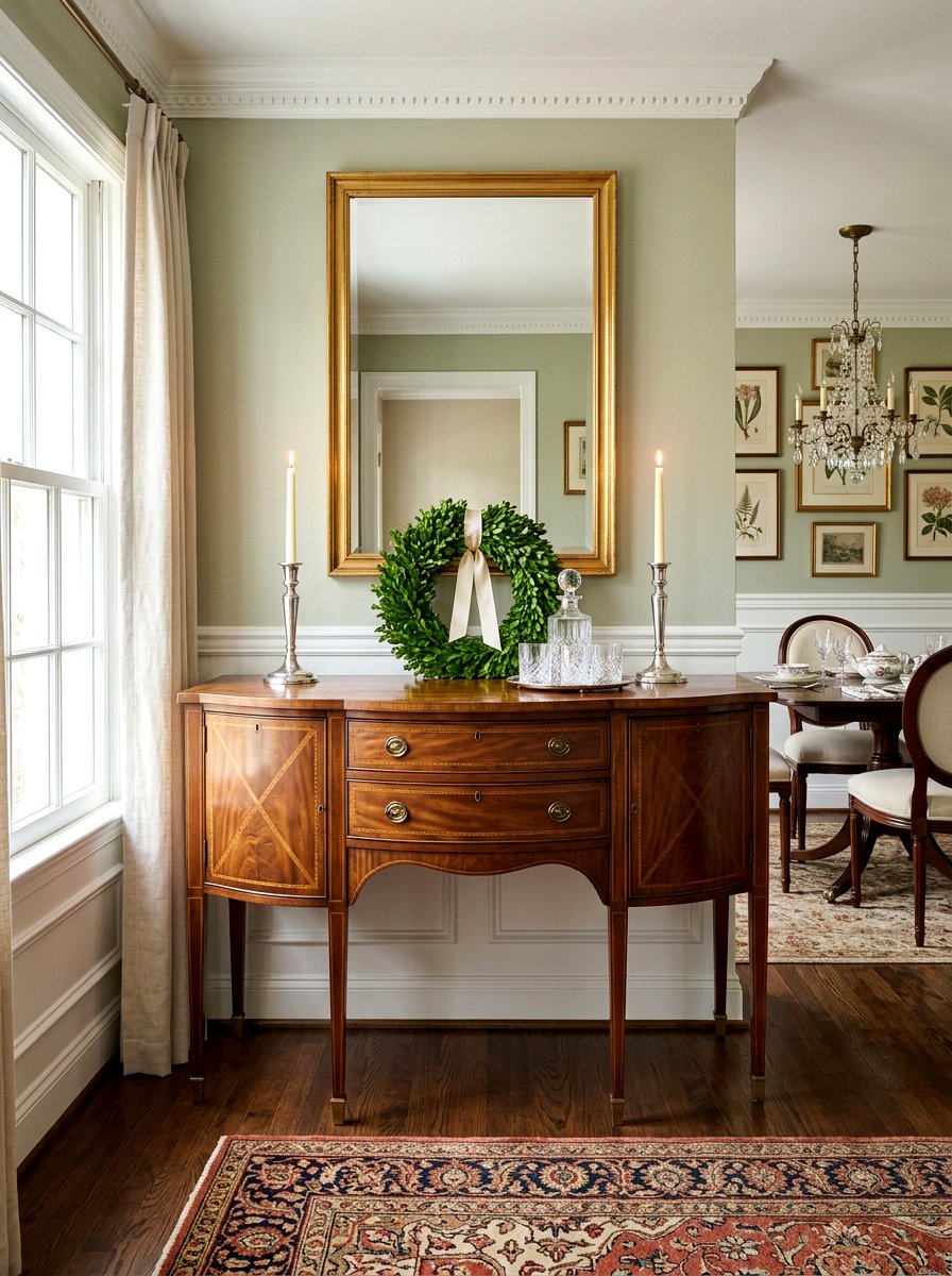 Hepplewhite bowfront antique sideboard - 30 antique sideboard ideas