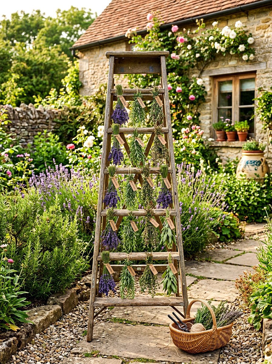 Herb Drying Rack - 30 greenhouse decorative ideas