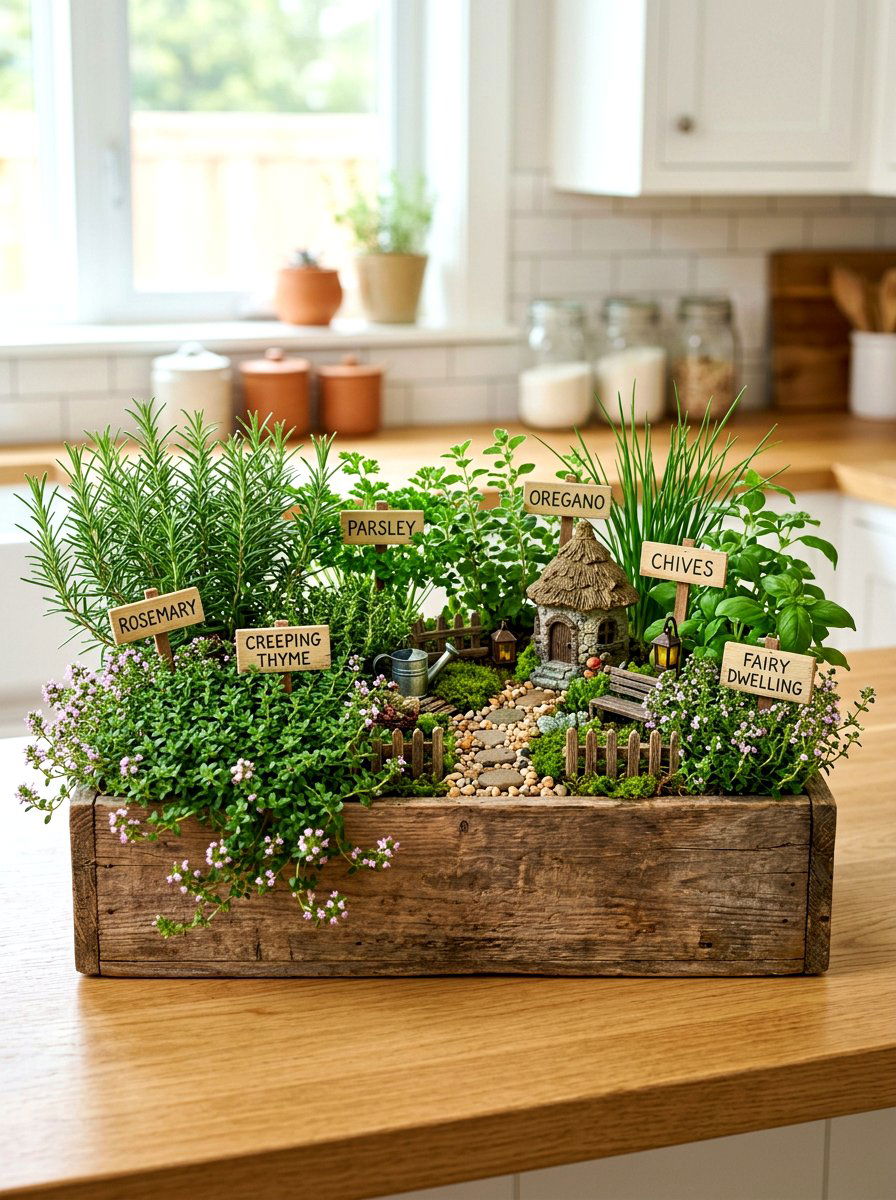 Herb Fairy Garden - 30 fairy garden ideas