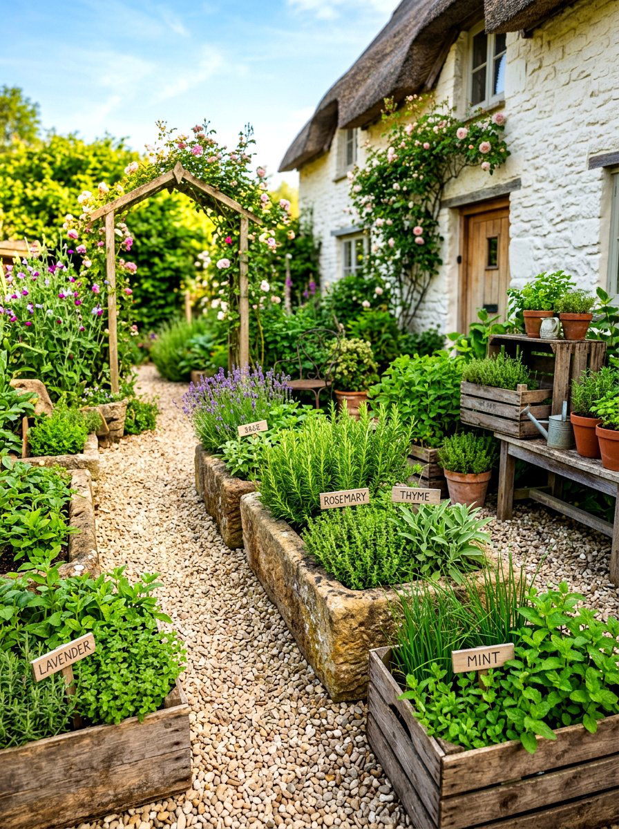 Herb Garden - 30 French country garden ideas