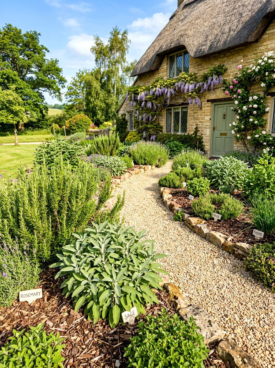 Herb Garden - 30 front lawn alternative ideas