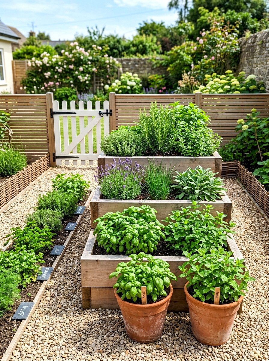 Herb Garden Bed - 30 backyard zoning ideas