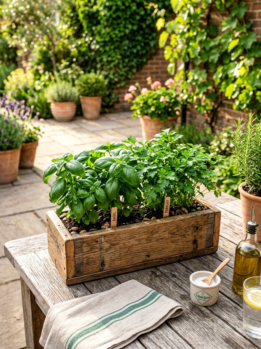 Herb Garden Centerpiece - 30 spring brunch table ideas